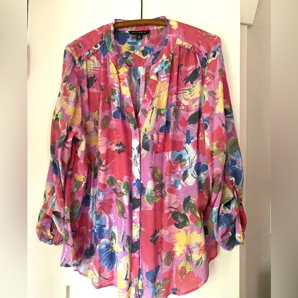 Zac and Rachel Pretty Floral Blouse XL
